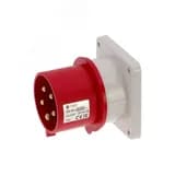 Вилка встраиваемая 32A/400V/3P+N+E/IP44, фланец 86x86