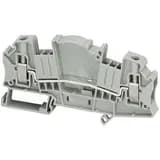 Клеммник винтовой проходной измерительный 2 точки подключения 6мм.кв серый