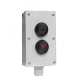 Пост кнопочный ПКУ-15-21.121-54У2 (1*ВК30-10-11110-54(1з+1р) черная + 1*ВК30-10-11110-54(1з+1р) красная + PG-19), пост управления (ЭТ)