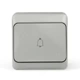 Кнопка звонка ОП Nix 10А IP54 250В сер. TOKOV ELECTRIC TKE-NX-DB-C06-IP54