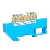 ШинаN на изоляторе STEKKER 69 на DINрейку 6 выводов синий LD555696 49531
