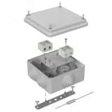 Коробка огнестойкая разветвительная для о/п двухкомпонентная 60-0300-FR6.0-4-6-Р Е15-Е60 RAL9005 100х100х50 (14 шт/кор)