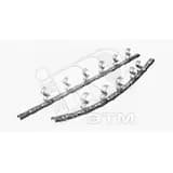 Стойка кронштейна рожкового криволинейного К1351.001-04 У3 лак, 6 рожков, L815, S3,0