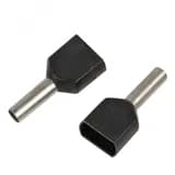 Наконечник-гильза двойная с изолир.фланцем 1,5 кв.мм черный (НШВИ2)