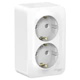 Розетка 2-м ОП Blanca 16А IP20 250В с заземл. защ. шторки бел. SE BLNRA011201
