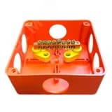 Коробка уравнивания потенциалов 100x100x50, крышка на винтах, IP55, открытой проводки, негорючая, ПВ-0, оранжевый GUSI Electric