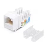 Проходной адаптер Cabeus KJ-RJ45-Cat.5e-90-SW (RJ45-DIDC, CAT.5E, UTP, Keystone Jack) (10100c)