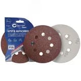 Круги абразивные шлифовальные перфорированные на ворсовой основе под "липучку" (Р60, 125 мм, 5шт), Profi FIT