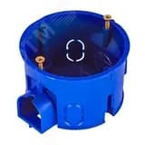 Подрозетник с кабель-каналом для сплошных стен 68х45, IP 30, синий С3М3 ЕВРО GUSI Electric