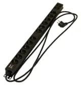 Блок розеток на 12 розеток 2хIEC320 Hyperline SHE-12SH-2IEC-2.5EU