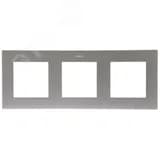 Рамка 3 поста, алюминий Simon