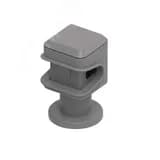 Держатель пластиковый для быстрого монтажа круглых проводников 8 мм, М8, серый. Материал - пластик.