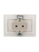 Розетка 2-м СП Mira 16А IP20 без заземл. со вставкой керамика жемчуж./бел. перламутр. LEZARD 701-3030-128