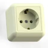 Розетка 1-м ОП Оптима РА16-376 16А IP20 с заземл. с монтаж. пластиной сл. кость Кунцево 8036