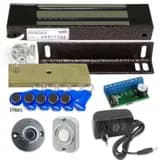 Электромагнитный замок универсальный комплект на 240 кг. уличный с сетевым блоком питания Уралкам