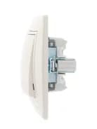 Выключатель 3-кл. СП Mira 10А со вставкой жемчуж./бел. перламутр. LEZARD 701-3030-109