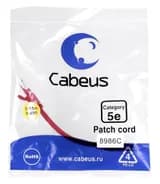 Патч-корд Cabeus PC-UTP-RJ45-Cat.5e-0.15m-RD (U/UTP, CAT.5E, PVC, 0.15 м, красный) (8986c)