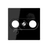 Накладка для телевизионной розетки (TV-FM)  Серия A500  Материал- термопласт  Цвет- черный JUNG