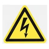 Знак пластик "Опасность поражения электрическим током" (Молния) W08 100х100мм PROxima EKF pn-1-01