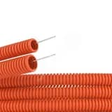 Труба гофрированная ПНД 16мм с протяжкой тяжелая оранжевая 100м DKC