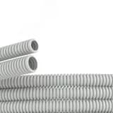 Труба гофрированная ПВХ 25 мм без протяжки легкая серая (50м) DKC