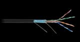 Кабель одножильный F/UTP EC-UF004-5E-PE-BK внешний экранированный, 4 пары, Cat.5e (Класс D), 100МГц бухта 305м NetLan