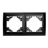 Рамка 2местная горизонтальная STEKKER PFR00901203 серия Эрна Элегант черный 49662