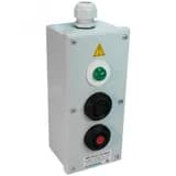 Пост кнопочный ПКУ-15-21.131-54У2 1хСКЛ11 зеленая 220В + 1хКЕ081/2 (1з+1р)черная+1хКЕ081/2(1з+1р) красная