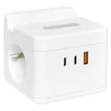 Удлинитель "Куб" 2 гнезда 1USB + 2Type C с быстрой зарядкой, подставкой под телефон и ночником 1,3 метра 1мм2 EKF