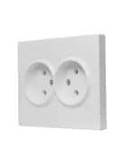 Розетка 2-м СП VESNA без заземл. ПБТ бел. LEZARD 742-0200-128B