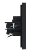 Розетка СП FORTE&PIANO FP113 16А с заземл. защ. шторки безвинт. крепл. черн. IEK FP-R14-16-1-K02