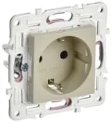Розетка SKANDY 16А с заземл. защ. шторки SK-R04B беж. IEK SK-R14-16-K10