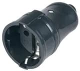 Розетка разборная РПп10-02-Ст 16А прямая с заземл. черн. IEK ERP10-16-01-K02