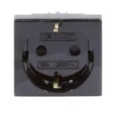 Розетка 1-м 2мод. Viva 16А IP20 2P+E с заземл. защ. шторки черн. DKC 45205