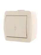 Переключатель проходной 1-кл. ОП Nata 10А IP20 крем. LEZARD 710-0300-105