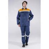 Костюм Стандарт СОП (ткань Смесовая,210) брюки, темно-синий оранжевый, 64-66 170-176