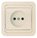 Розетка 1-м СП Mimoza 16А IP20 без заземл. керамика крем./крем. Makel 25002