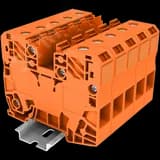 Клемма сильноточная TP 1-1 проходная Push-in, сечение 35 мм. кв., оранжевая