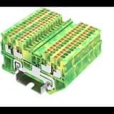 Клемма TP 2-2 земля, Push-in, сечение 1,5 мм. кв., желто-зеленая