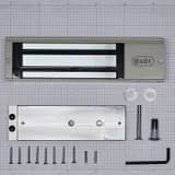 Электромагнитный замок (сила удержания 500 кг), с двумя встроенными датчиками, цвет серый RAL7032 (галечный серый) RL-EM500-LSG R-Lock