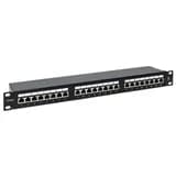 Патч-панель TERACOM CS 19'' Cat.6 1U полный экран STP 24 порта RJ-45 Dual IDC с органайзером EKF