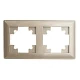 Рамка STEKKER PFR00700202 2местная серия Катрин шампань 39803