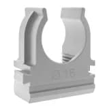 Держатель для труб (клипса) d16мм для монтажного пистолета сер. (уп.100шт) TOKOV ELECTRIC TKE-LC-16-ZP-C06/100