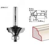Фреза кромочная калевочная №3 31.7x13мм, радиус 4мм ЗУБР