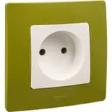 Розетка 1-м СП Etika 16А IP20 250В 2P без заземл. немецк. стандарт винтов. клеммы механизм бел. Leg 672220
