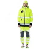 Куртка-софтшелл сигнальная Энцелад, цвет флуоресцентно-оранжевый с черной отделкой, р. 96-100/170-176