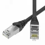Патч-корд экранированный SLIM CAT6 U/FTP 4х2, 28 AWG, LSZH, чёрный, 2м