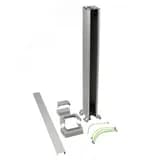 Snap-On мини-колонна алюминиевая с крышкой из алюминия 1 секция, высота 0,68 метра, цвет алюминий