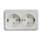 Розетка 2-м BOLLETO защ. шторки с заземл. накл. 7128х бел. ASD / IN HOME 4690612000961