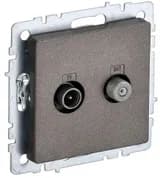 BRITE Роз. двойная TV+SAT РТВ/РСп12-БрТБ бр. IEK (BR-AF20-O-K45)